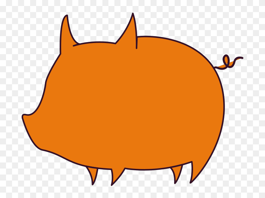 Orange Pig Clip Art - Png Download