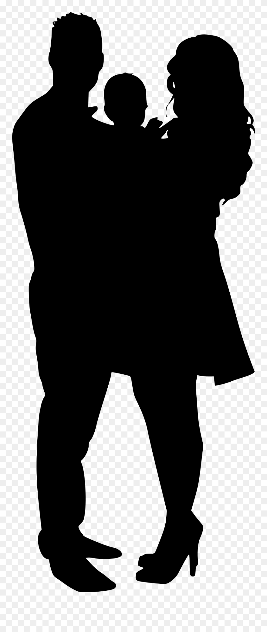 8 Family Silhouette - Family Silhouette With Baby Clipart