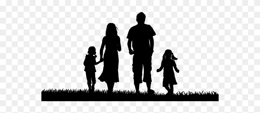 Family Parenting Styles Child - Family Of 4 Silhouette Clipart