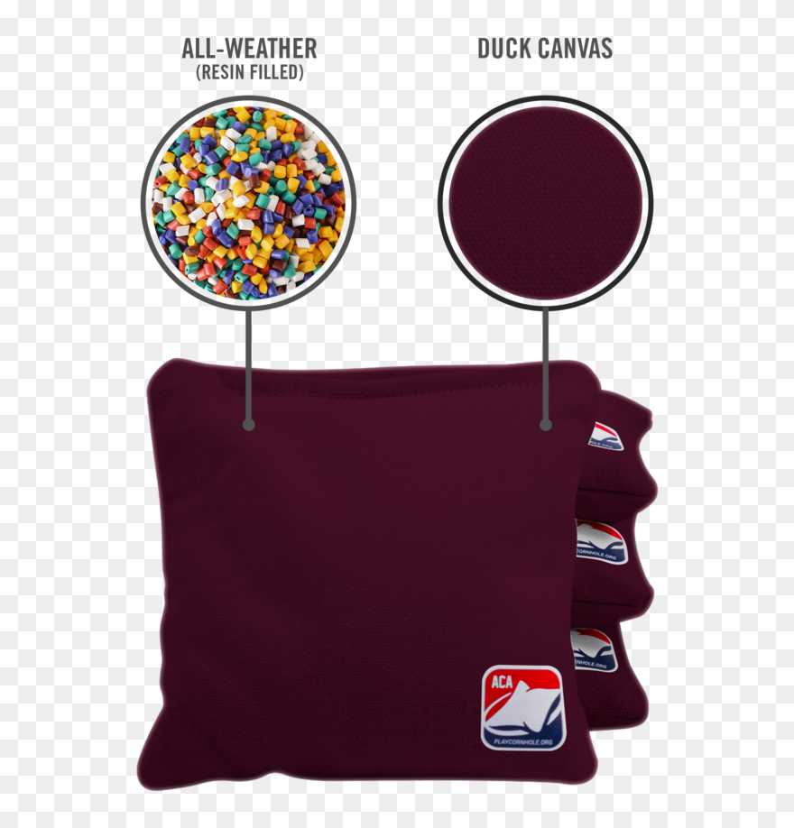 Burgundy All Weather Cornhole Bags Clipart