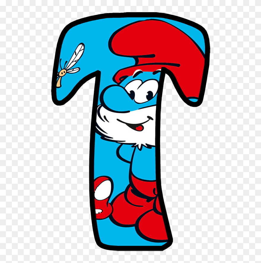 Smurf Alphabet Letters Clipart