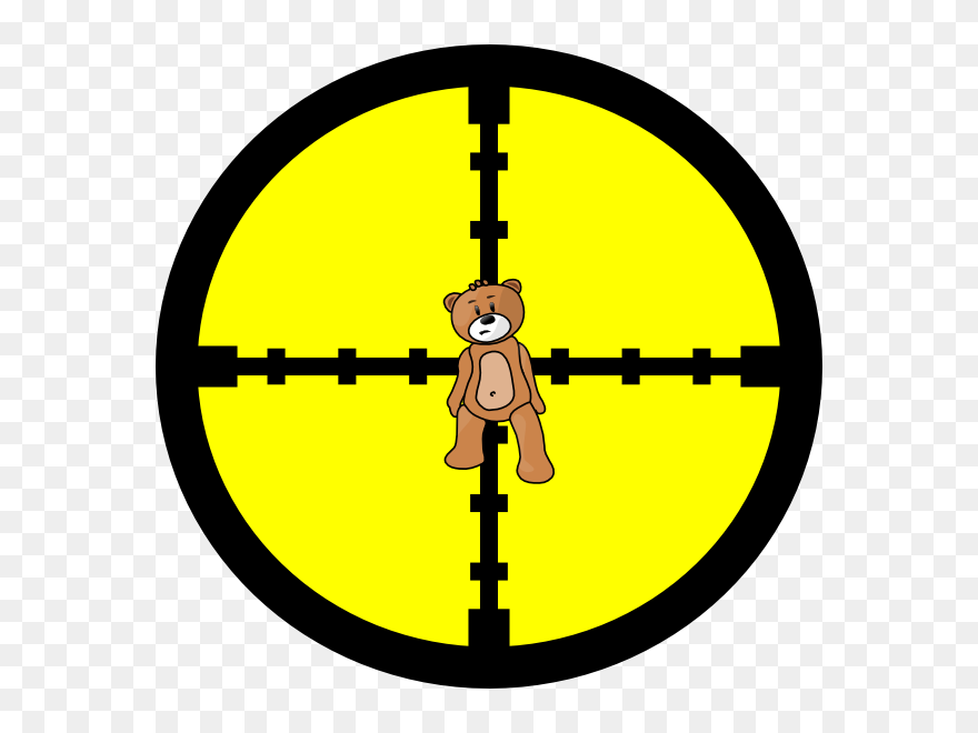 Stuffed Teddy Bear Svg Clip Arts - Cross Hairs - Png Download