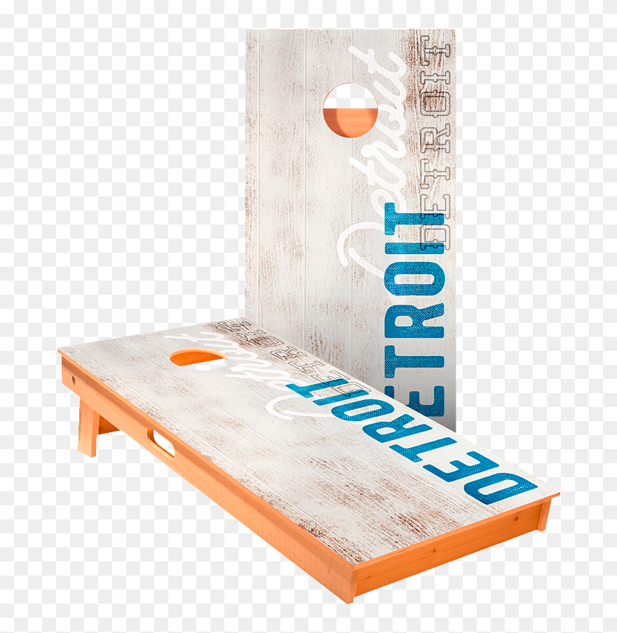 Detroit Vintage Gameday Regulation Cornhole Boards - Cornhole Clipart