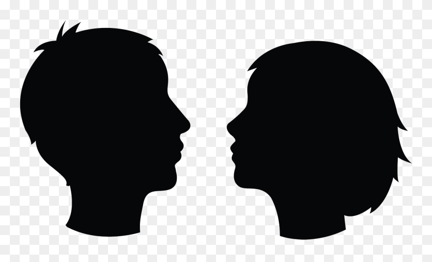 Silhouette Clip Art - Clip Art Head Profile Silhouette - Png Download