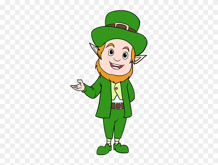How To Draw A Leprechaun - Step By Step Saint Patrick's Day Drawings Clipart