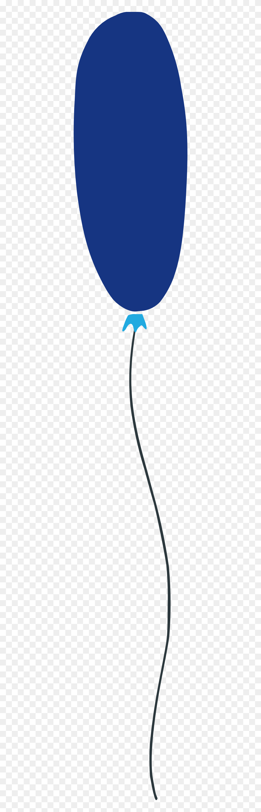 Single Blue Balloon Clipart - Png Download