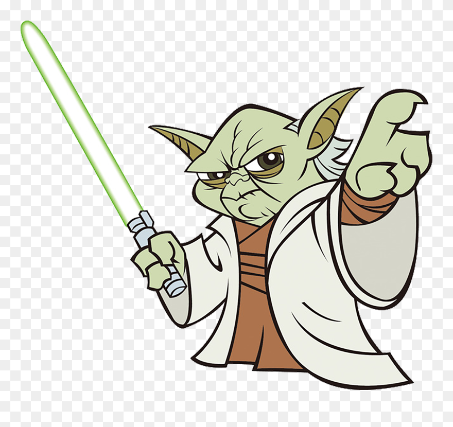 Yoda Logo Star Wars - Star Wars Cartoon Yoda Clipart
