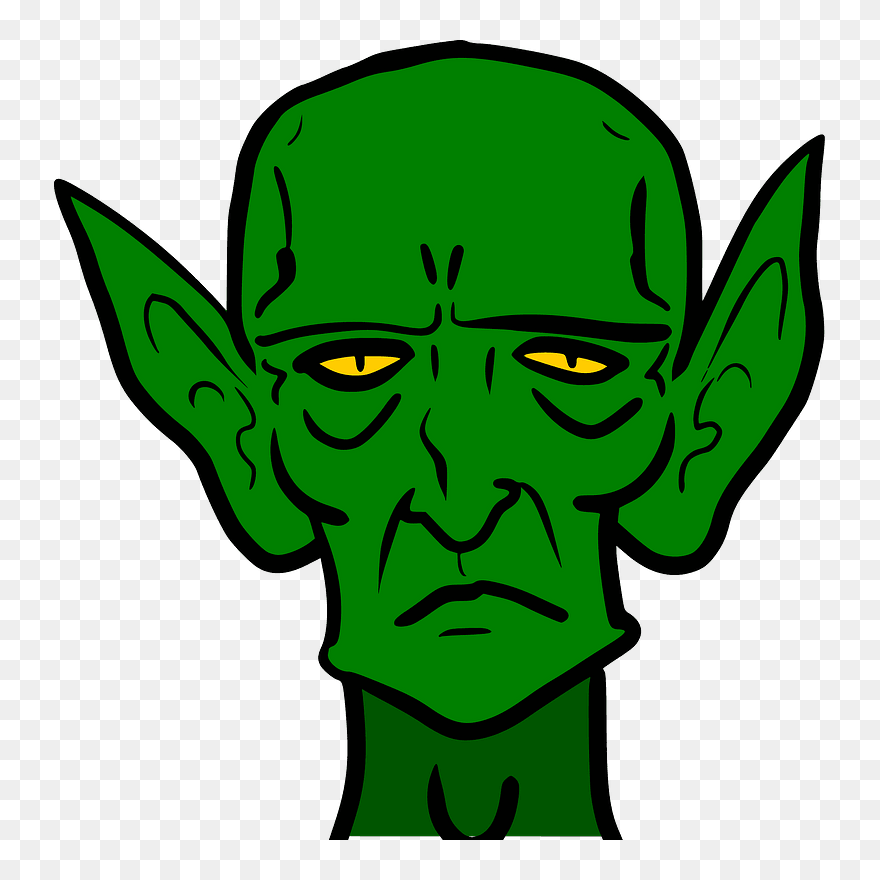 Green Goblin Clipart - Sad Green Goblin - Png Download