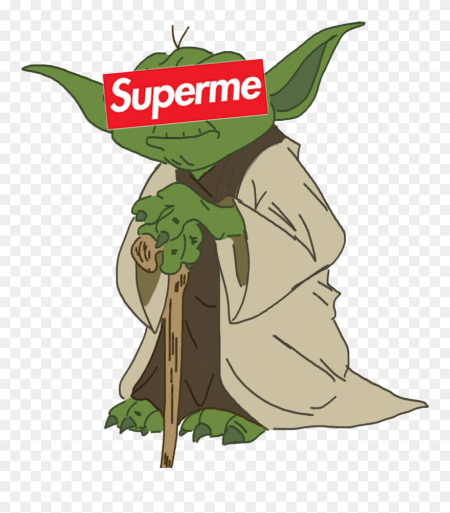 #yoda #supreme #stickers - Transparent Background Memes Png Clipart