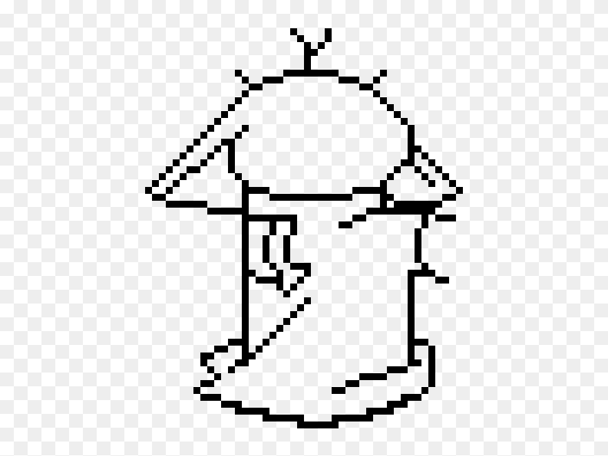 Cute Pikachu Pixel Art Grid Clipart