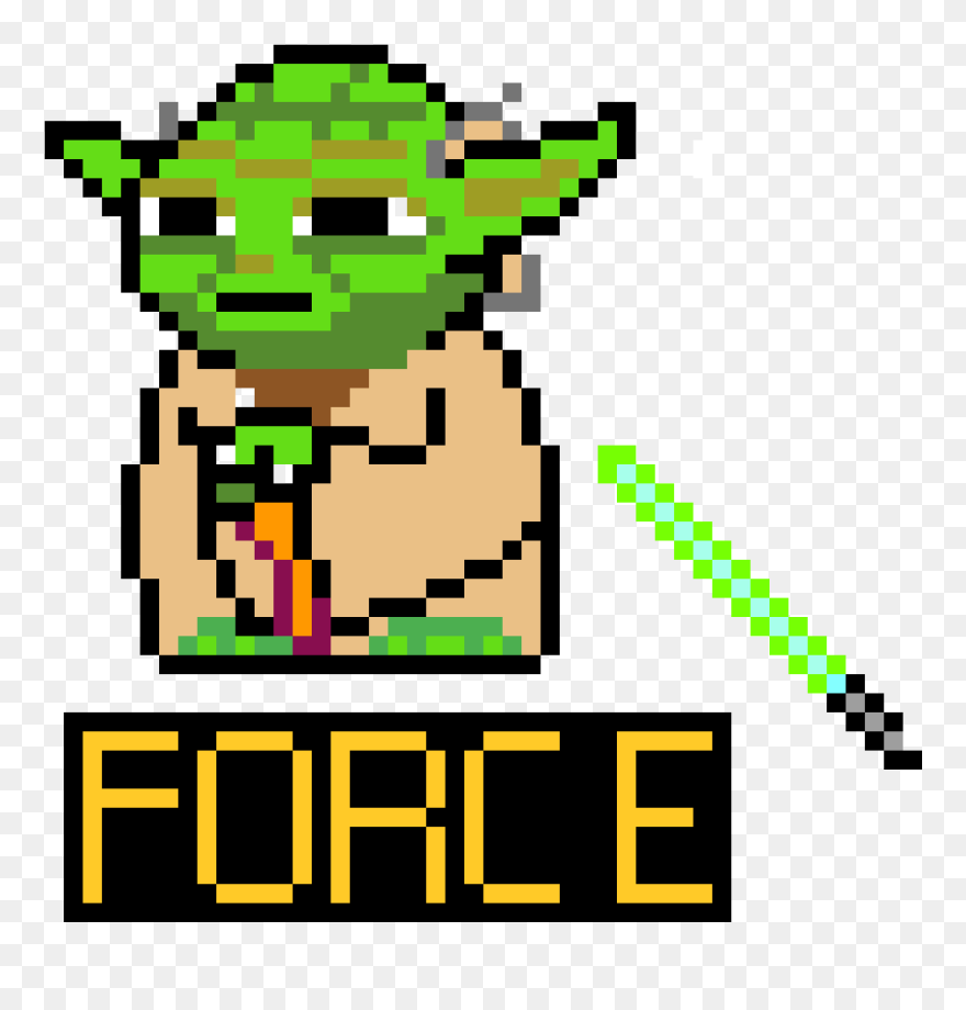Baby Yoda Pixel Art Clipart