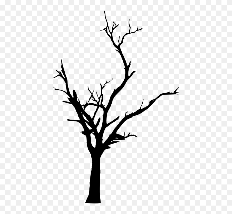 Dead Tree Silhouette Png - Transparent Background Dead Tree Clipart