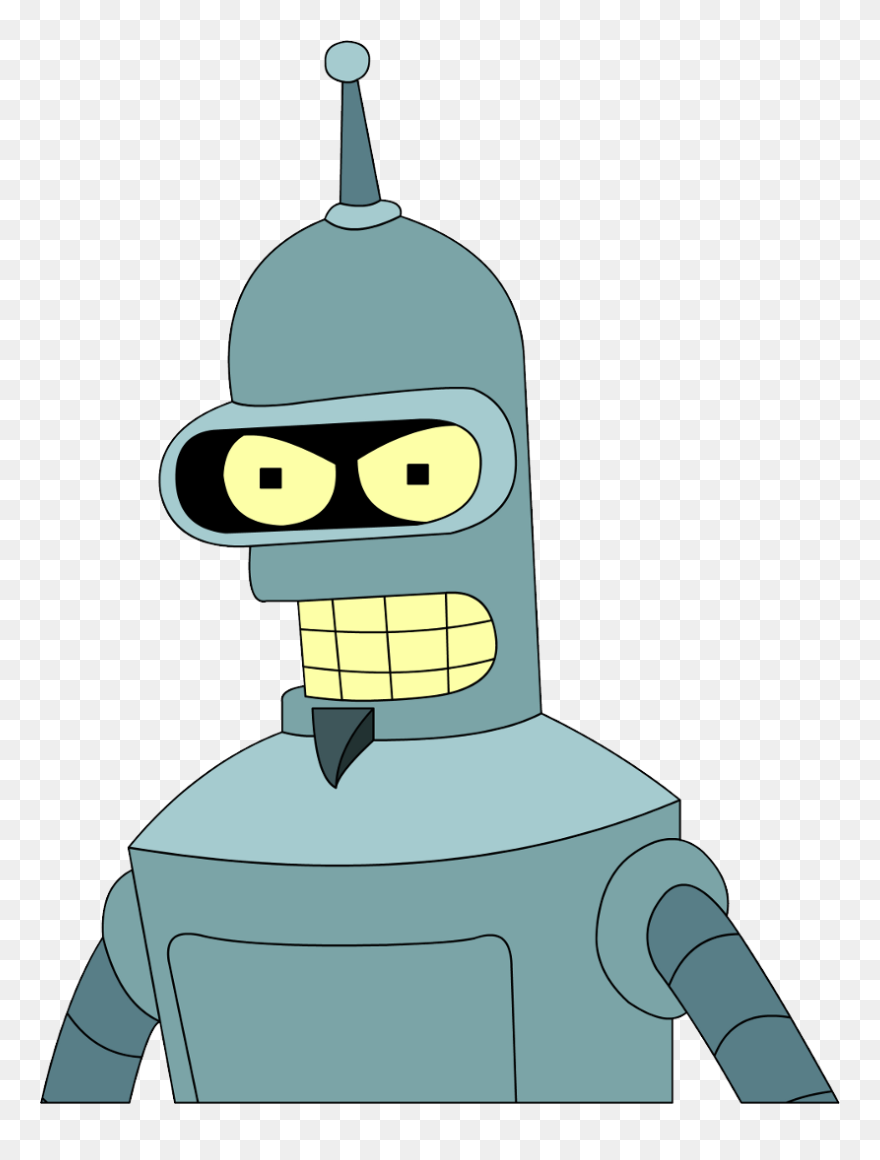 Futurama Bender Png - Bender With A Beard Clipart