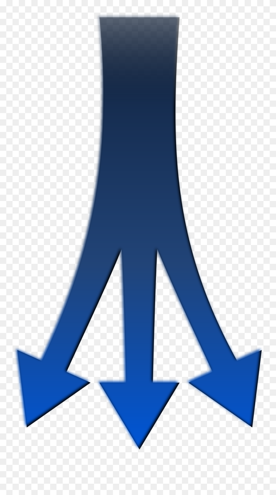 Clipart Arrows Powerpoint, Clipart Arrows Powerpoint - 3 Arrows In One - Png Download