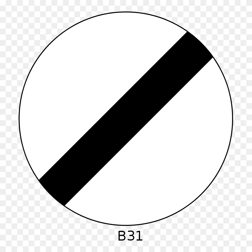 B31 - National Speed Limit Sign Clipart