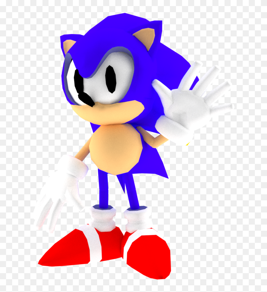 Sonic X-treme Model Render By Sonicjeremy - Classic Sonic Toei Render Clipart
