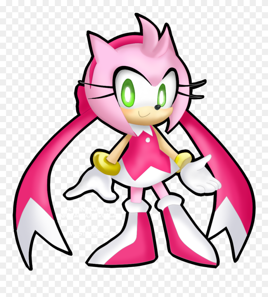 Blueblur1207 21 3 Skyline Amy 3d Test By Masterhands-paper - Sonic Skyline Sonic And Amy Clipart