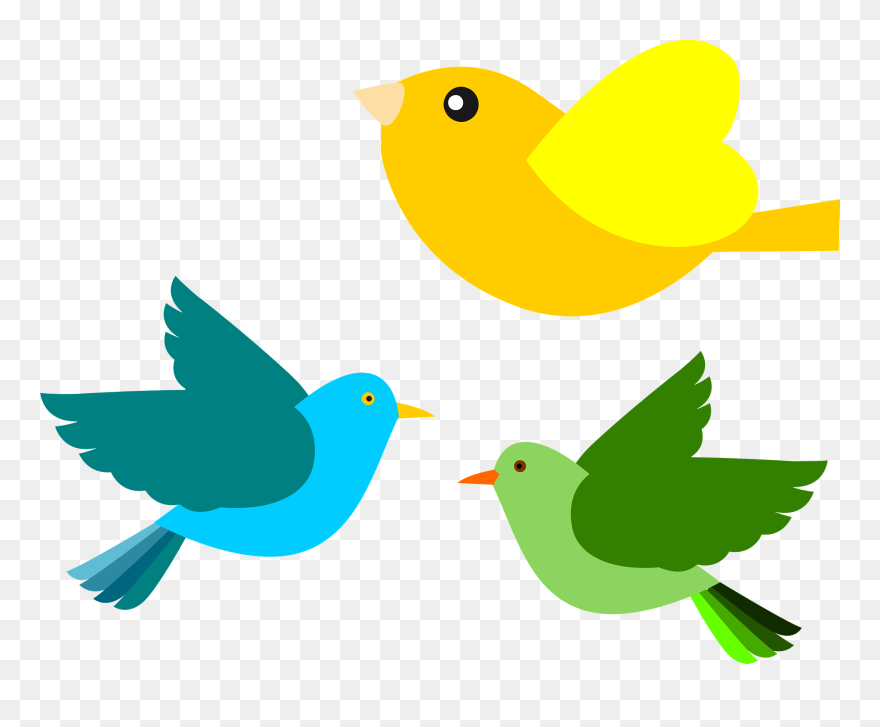 Passarinhos Birds Clipart - Flying Birds Clipart - Png Download