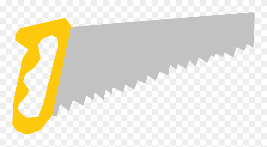 Saw Refixed Clip Arts - Hand Saw Clipart Black And White - Png Download
