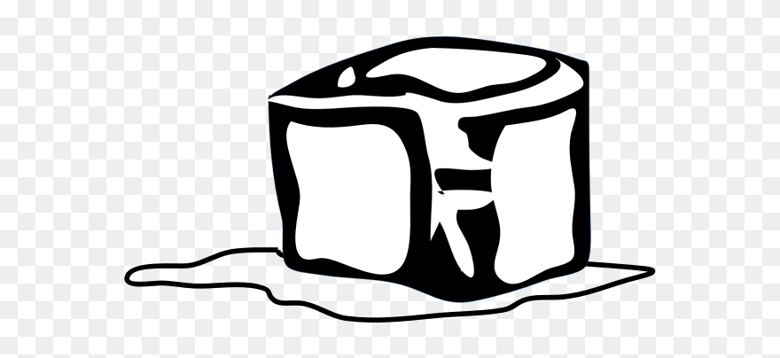 Ice Line Art - Ice Cube Clip Art - Png Download