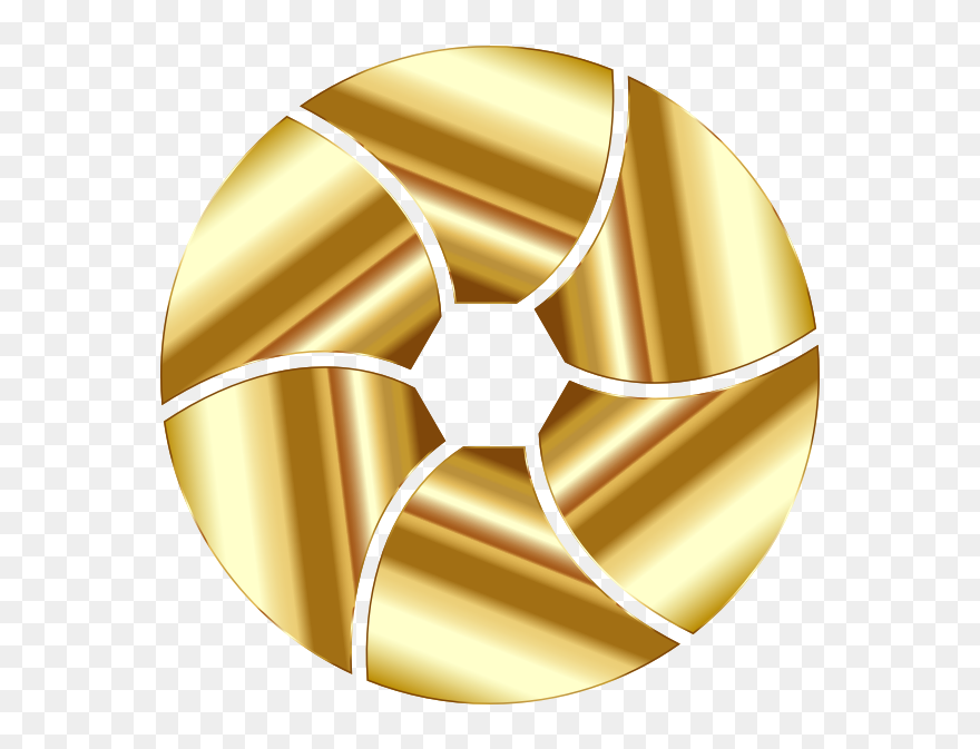 Gold Shutter Icon - Camera Logo Png Gold Clipart