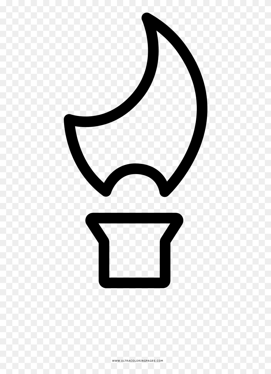 Torch Coloring Page - Emblem Clipart