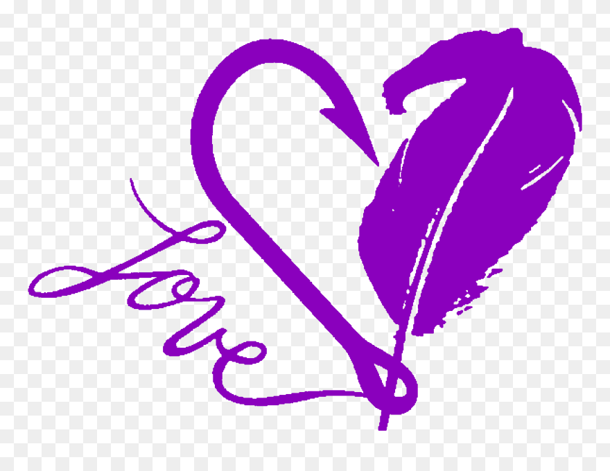 Clipart Heart Fish Hook Clip Stock Love Fish Hook & - Clip Art - Png Download