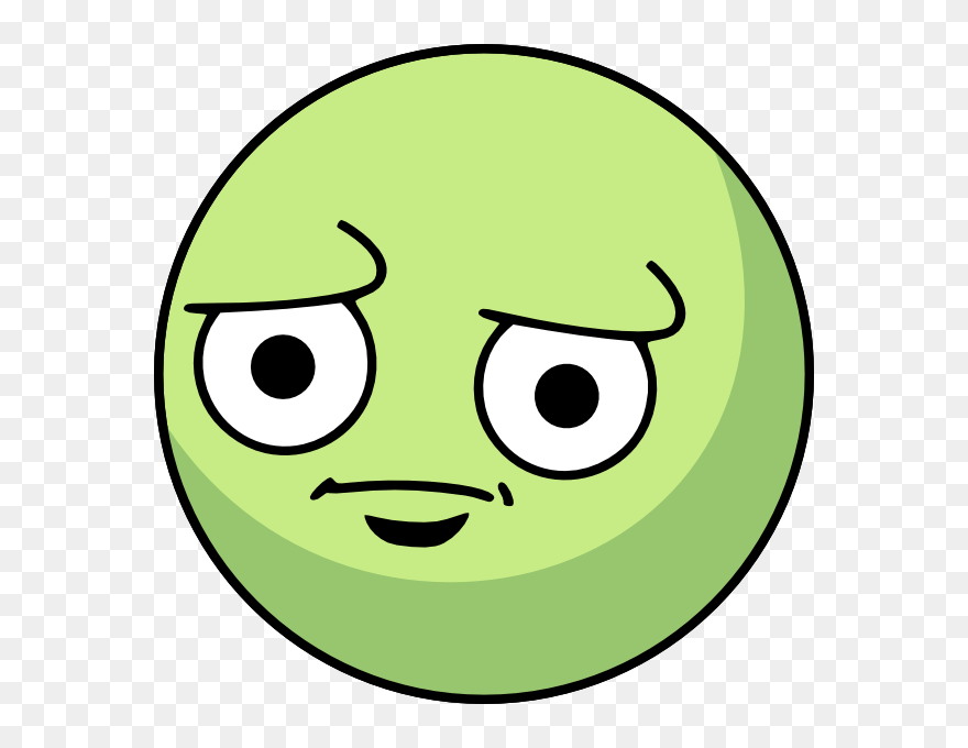 Sad Green Face Clipart