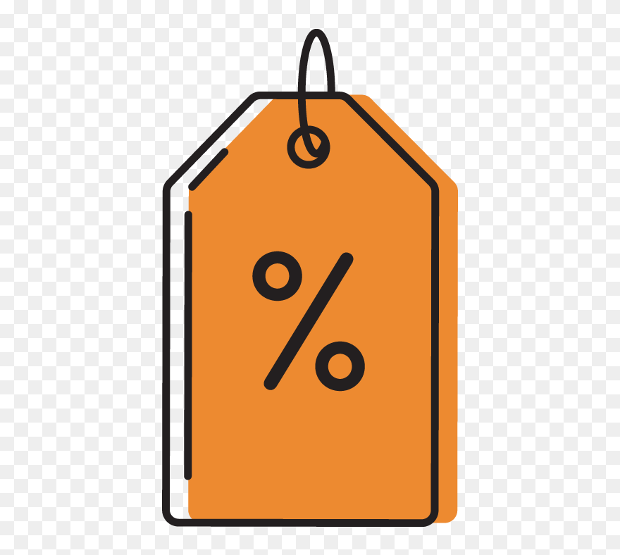 Orange Price Tag Icon - Sign Clipart