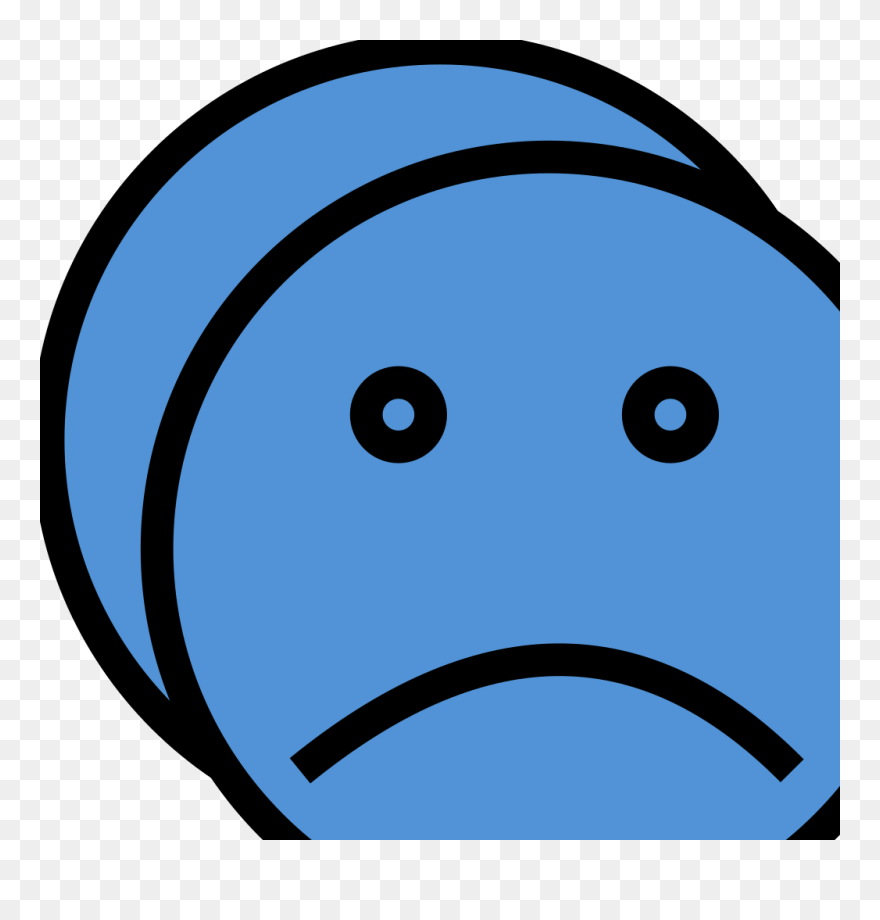 Blue Sad Face Svg Clip Arts - Png Download
