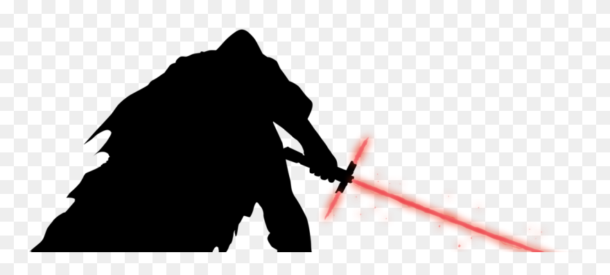 Kylo Ren Anakin Skywalker Silhouette Bb-8 Stormtrooper - Star Wars Silhouette Kylo Ren Clipart