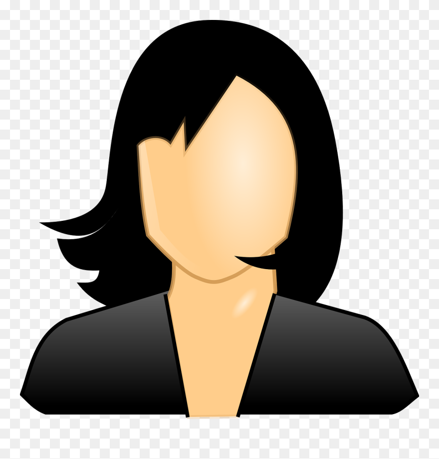 Faceless Black Hair Free Photo - Girl With Black Hair Clip Art - Png Download