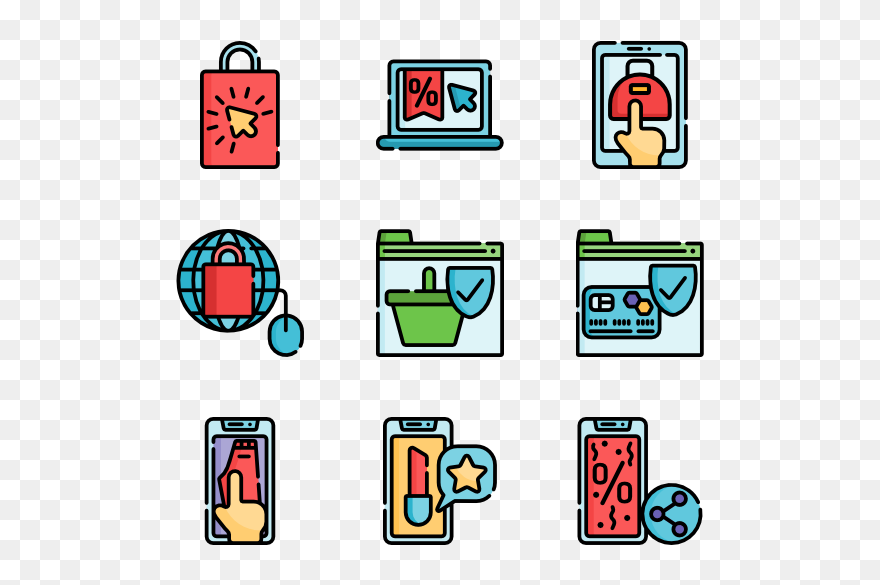 Shop Vector Shopping Mall Clipart