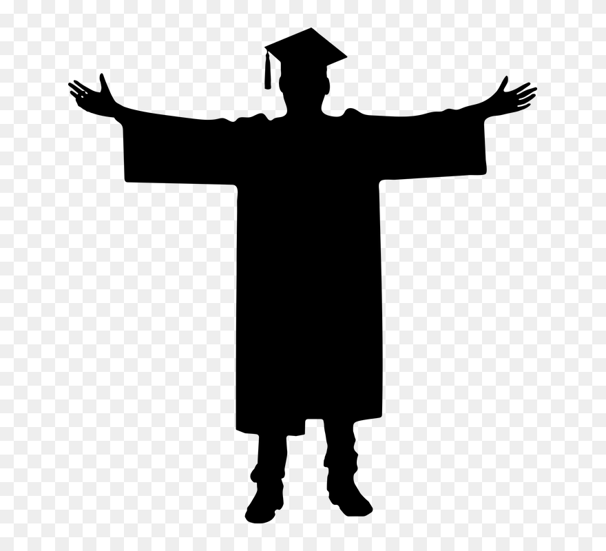 Graduation Silhouette 2020 Clipart