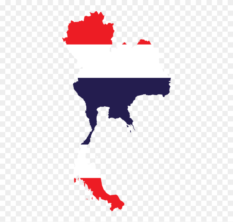 Flag Of Thailand Png Clip Arts - Thailand Map Outline Transparent Png
