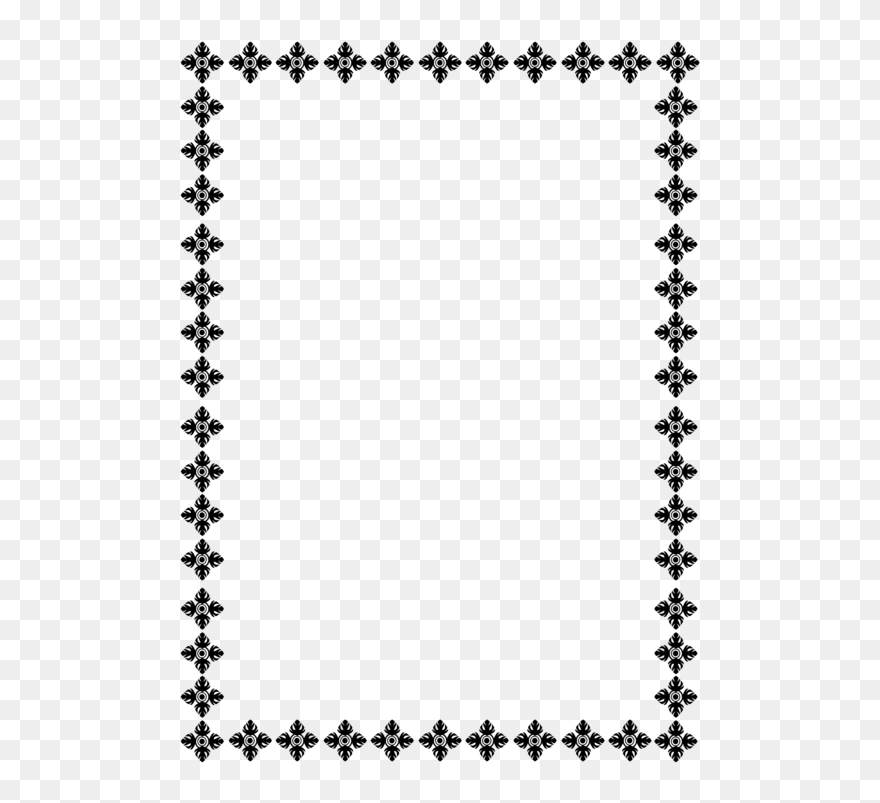 Picture Frame,visual Arts,flower - Page Border Png Black And White Clipart