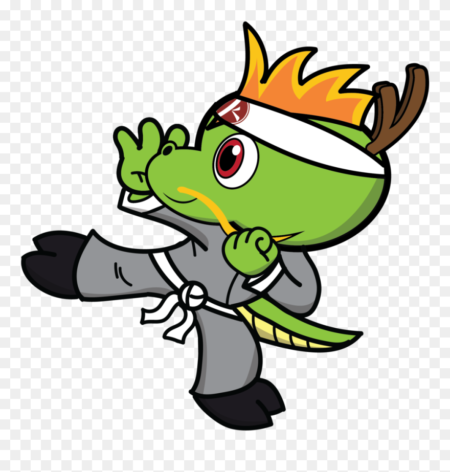 Dragon Kick - Cartoon Clipart