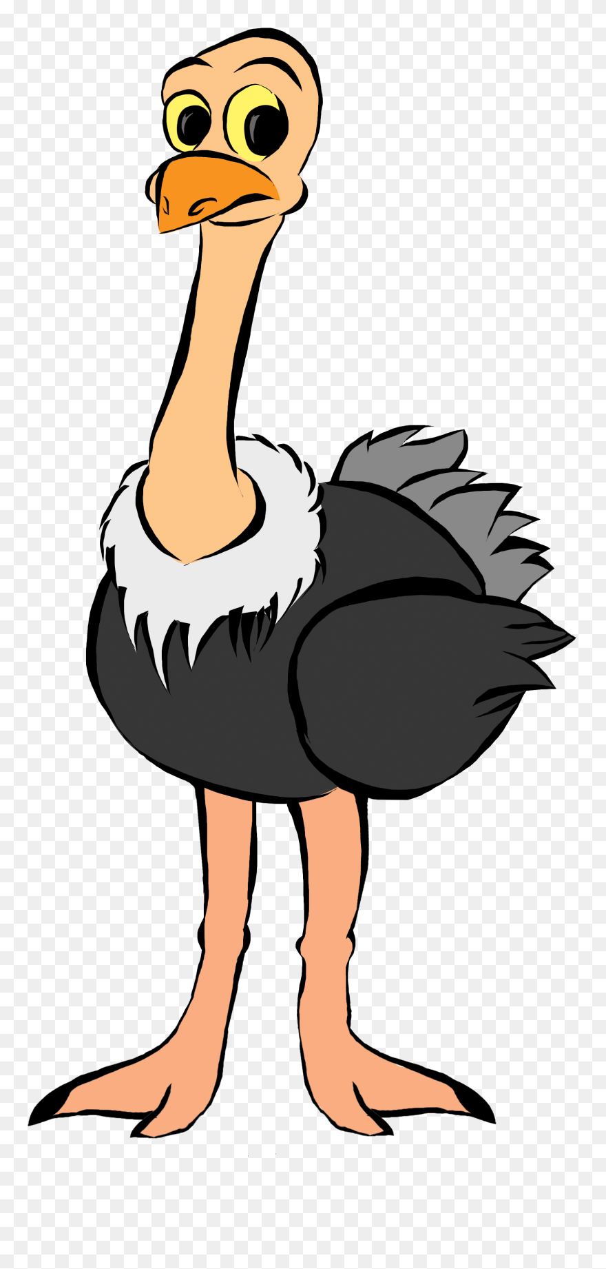 Strace Mascot - Ostrich Clipart - Png Download