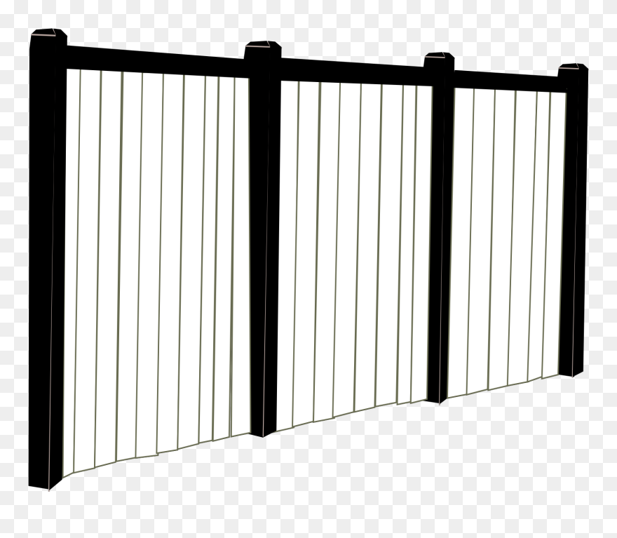 Black And White Fence Clipart - Png Download