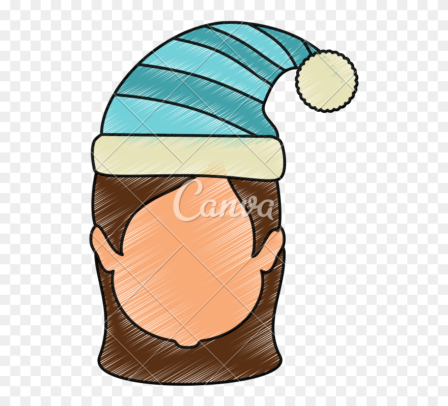 Woman Sleeping With Hat - Illustration Clipart
