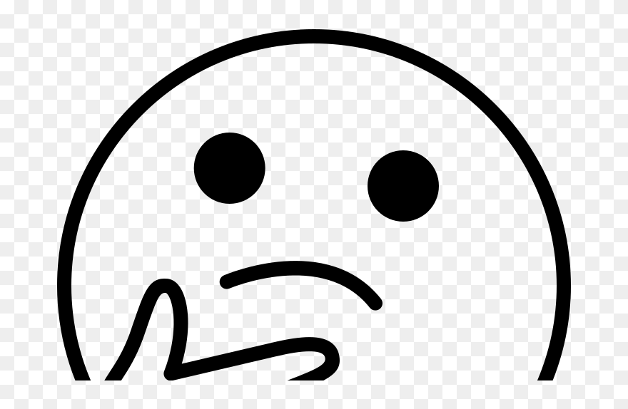 Thinking Face Coloring Page Clipart