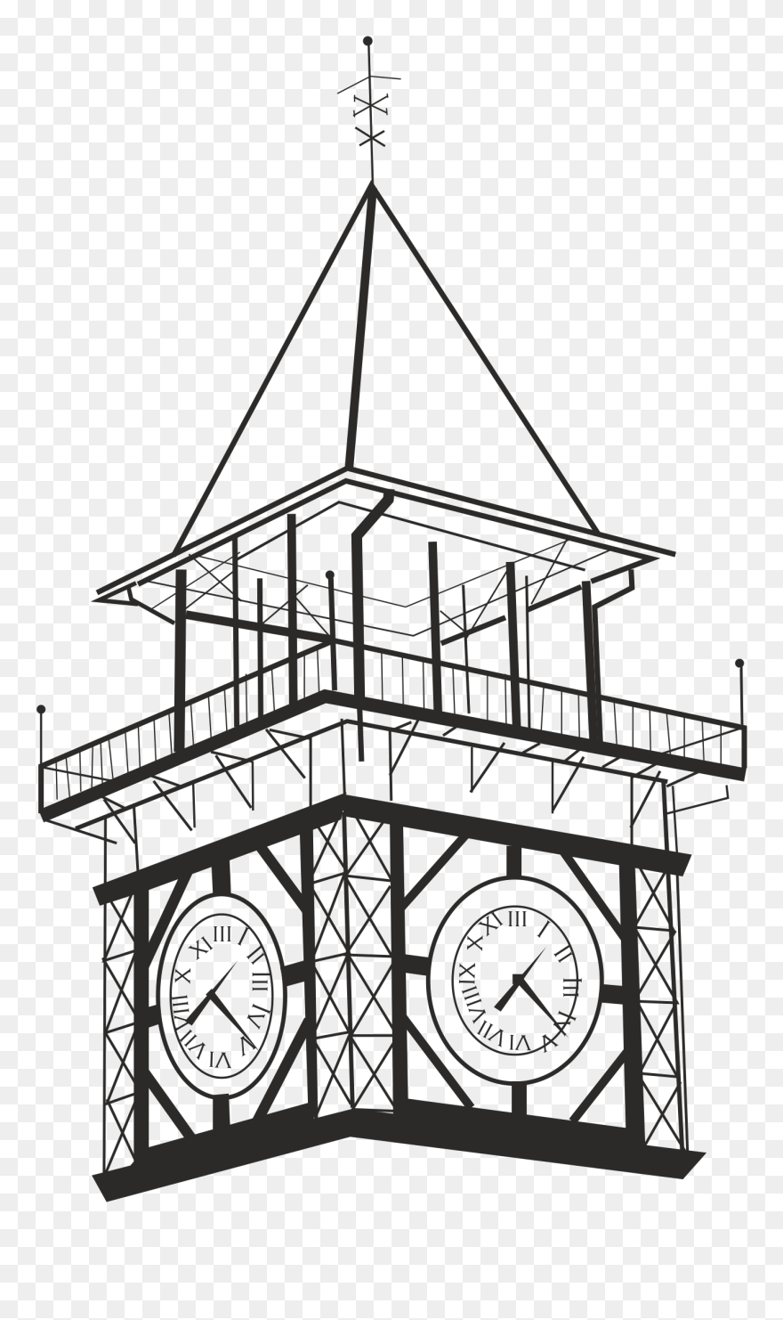 Clock Tower Guyana Clip Art - Png Download
