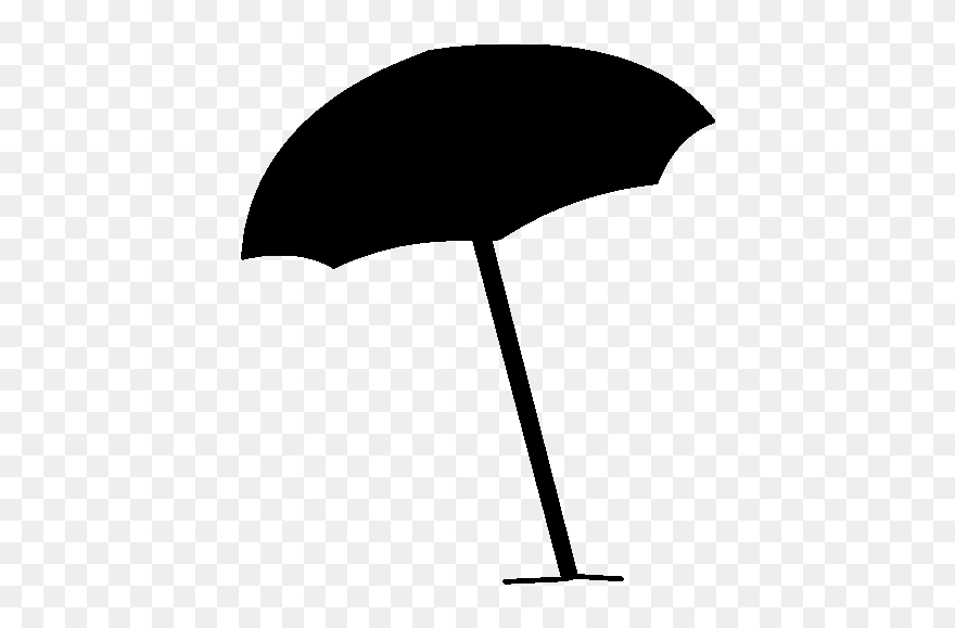 Black & White - Umbrella Clipart