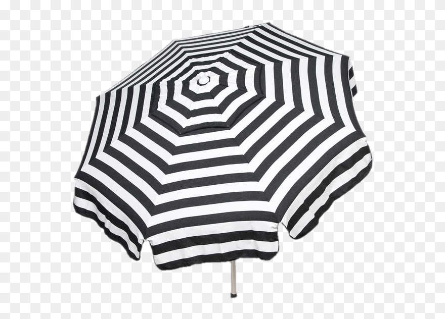 Parasol Black And White Clip Arts - Striped Beach Umbrella Png Transparent Png