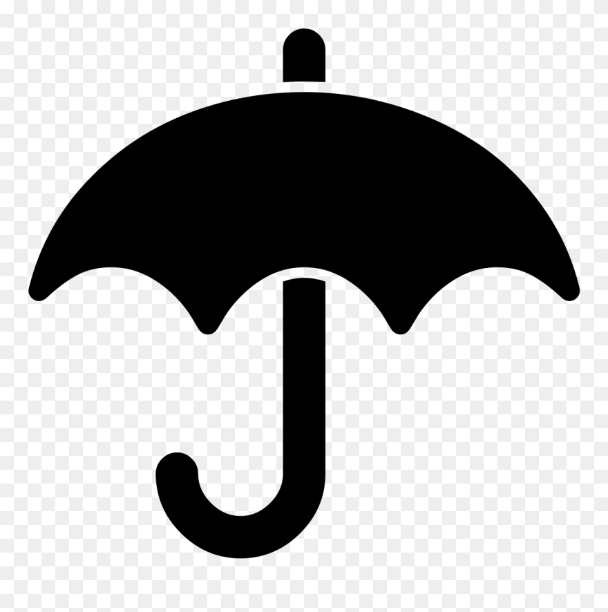 Umbrella Clip Art Black And White - Png Download
