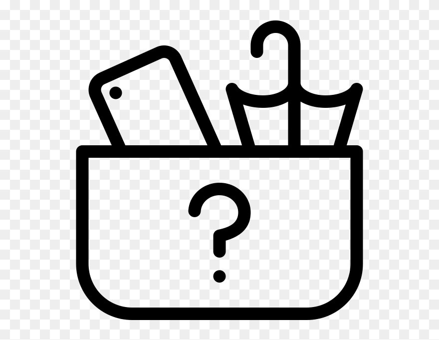 A Bin With A Question Mark On It - Lost And Found Icon Clipart