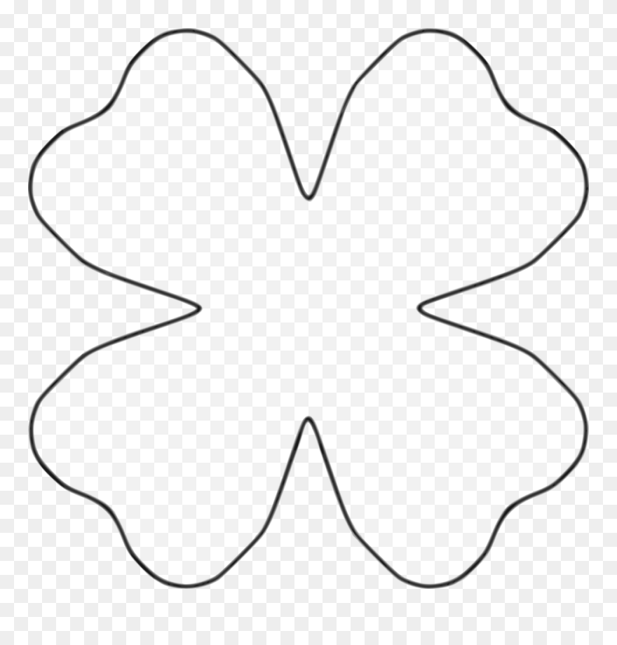 Petal Outline - Line Art Clipart