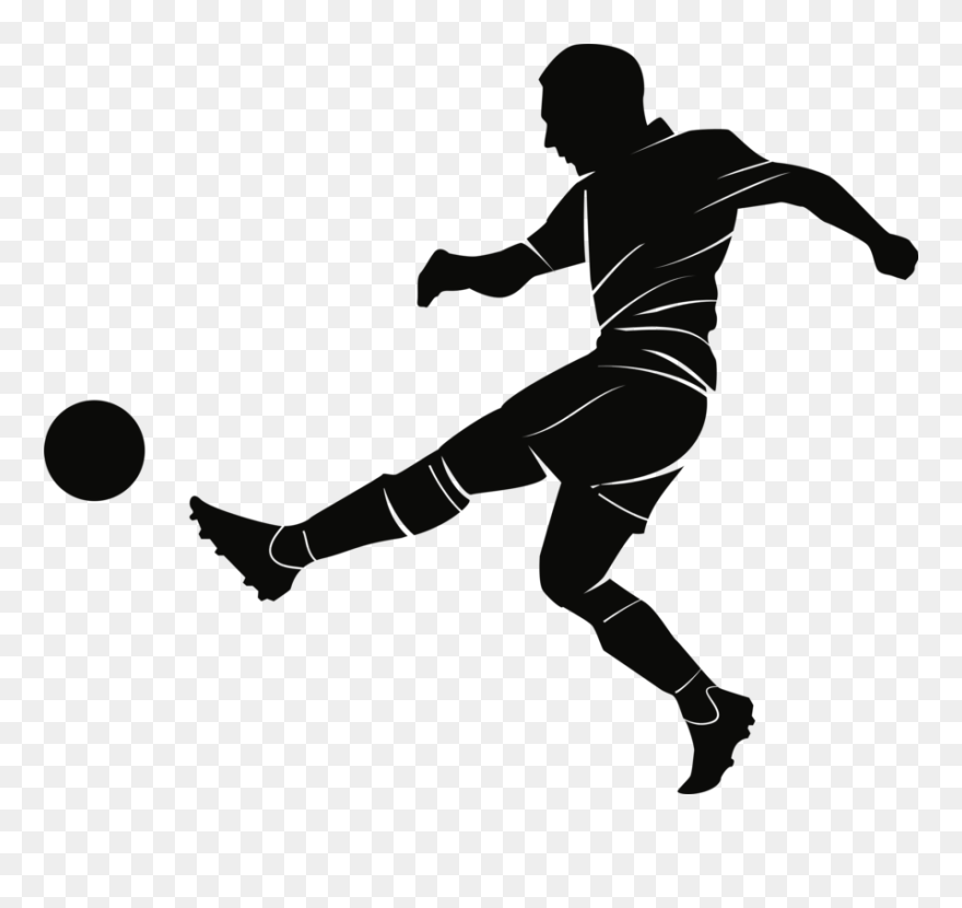 Futsal,ball,silhouette - Silhouette Football Player Png Clipart