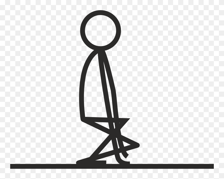 Stick Figure Squatting Clipart