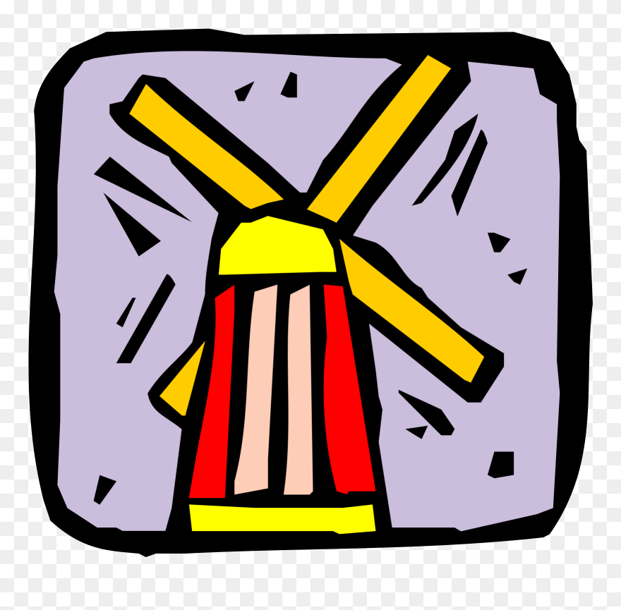 Cartoon Windmill Clipart